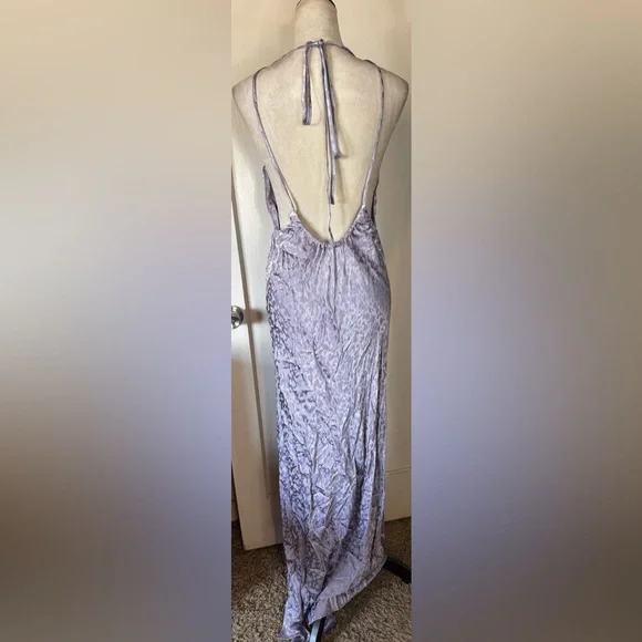 NWT Topshop Lavender Leopard Print Maxi Dress Backless Sun dress summer beach - Picture 1 of 13